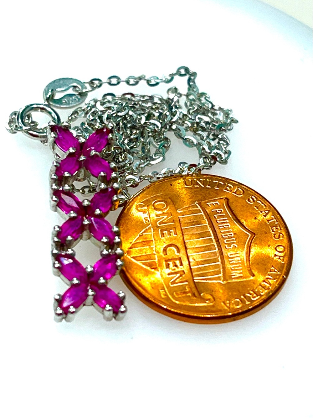 Natural Ruby 14KGP Necklace - Picture 3 of 3